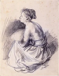 Femme assise, nue jusqu